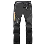 LUI SUI Herren Outdoor Atmungsaktive Wanderhose Leichte Winddichte Taktische Hose Elastische Taille Wanderhose mit Reißverschlusstaschen