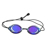 ANDRESLAD Wasserdichte Anti fog Schwimmbrille für Erwachsene mit Großem Rahmen Chlorresistente Elektroplattierte Gläser Elastischem Band für Sicheren Sitz für Fitness Wettkampfschwimmen