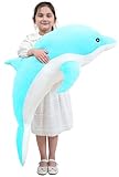 Kekeso Delfin Plüschtiere Schöne Gefüllte Weiche Tier Umarmungskissen Delphin Puppen für Kinder(70cm/27.55inch, Blau)