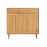 MANAFEEL Sapateira Korridor Massivholz Schuhschrank Zuhause Nordeuropäisch Modern Kreativ Eiche Geheimnisvoller Schrank mit Tür Schuhregal Schuhschrank