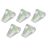 Mini-Wasserwaage mit magnetischer Halterung, Aluminium-Konstruktion, Doppelblasen-Design, 5 Stück