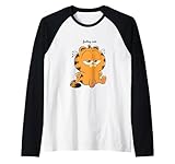Garfield Feeling Cute Moody Chibi Pose Raglan