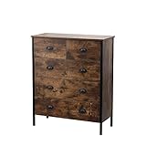 Kommode im Retro-Stil mit 2 + 3 Schubladen, Aufbewahrungseinheit für Schlafzimmer, Flur, Küchenschrank, Sideboard, Möbel