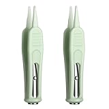 LED Baby Nasenpinzette,Nase Reinigung Pinzette,Kunststoff Ohr Nasenreinigung Pinzette,Babypflege Kunststoff Pinzette,Baby Sicherheits Pinzette,Babypflege Pinzette,Baby Ohrnasen Nabelreiniger Clip,2PC