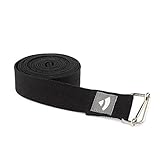 Bodhi ASANA BELT PRO Yogagurt mit Metall-Verschluss, Schiebe-Schnalle eckig, langer Gurt aus Baumwolle, Yoga Hilfsmittel, 3 m x 38 mm, Yogazubehör