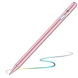 Mixoo Stylus Pen, kapazitiver 1,5 mm feiner wiederaufladbarer Digitalstift Kompatibel mit iPhone/iPad/iPad Pro/Samsung Android/ios und Allen Anderen Touchscreen-Geräten (Kein Palm Reject) (Roségold)