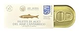 Mr. Moris® | Sardellenfilets aus dem Kantabrischen Meer in Olivenöl | Handgemachte | Kosher | MSC-zertifiziert aus nachhaltigem Fischfang | Im Premiumetui | 1 Packgun 50g