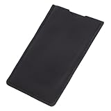 Ipetboom Faltbarer Bartkamm mit PU Leder Hülle Tragbarer Kleiner Kamm für Männer für Bart und Schnurrbartstyling Schwarz mit Kratzfestem Etui und Langlebiger