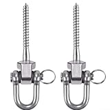 2 Stück robuste Schaukelaufhänger, 180° Edelstahl-Ösenschrauben, Schaukelhalterungen mit Kugellagern für Spielplatz, Yoga, Seilstuhl