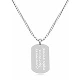 TIMANDO Dog Tag Kette Herren personalisiert, Militär Halskette mit Gravur aus Edelstahl