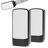 Datenschutz Rollstempel Set 2er Pack, 16mm Breit Rollender Identitätsschutz Stempel zum Adressen Schwärzen, Nachfüllbarer Sicherheits Schwärzer für Dokumente, Rechnungen, Kontoauszüge & Paketaufkleber