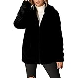 Eauptffy Jacken Damen Kragen Rippstrick Reissverschluss Langarm Einfarbig Mittellange Doppelseitige Flauschige Casual Flauschigjacken Modische Bequeme Outdoorjacken