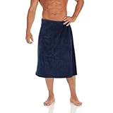 Kronabelle Saunakilt Herren Verstellbar mit Tasche Elastischer Bund Nylonverschluss Duschtuch für Sauna und Bad