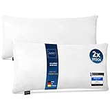 LILENO HOME Microfaser Kissen 40x80 cm PREMIUM (450g Füllung) [2er Set] bis 95 Grad waschbar mit Reißverschluss - Kopfkissen 40x80 cm als Kissen-Füllung für Bett - Deko-Sofa-Kissen