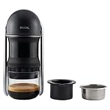 LEVERPRESSO HUGH V4 Hebel tragbarer Espressokocher Doppelter Espresso-Shot mit rippenlosem Siebträgerkorb, manuell betrieben, perfekt für Wandern und Camping (drucklos)