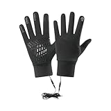Thermohandschuhe für Damen, Thermo-Handschuhe für den Winter, wiederaufladbar über USB, warm, winddicht, zum Autofahren für Erwachsene, Nachrichten, Motorradfahren, Hundespaziergänge, Eisfischen