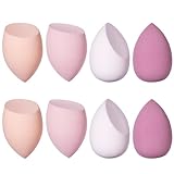 Makeup Schwamm, 8 Stück Beauty Blender Make Up Schwamm Schminkschwamm für Foundations, Puder Flüssigkeiten, Etc., Gesichtsschwamm Kommt In 3 Formen (Rosa)