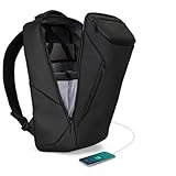 GCYEIDMA 17-Zoll-Laptop-Rucksack for Herren, Reisen, geräumiger Rucksack for Pendeln Laptop-Rucksack(Black-2)