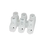 Set Lüsterklemme Mini 1,5 mm² 3plg. 18x22x14 mm 5 Stück mit Beschriftung L+Erde+N 450V transparent