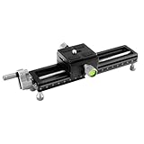 Fotopro 188MM Makro Fokussierschiene für Makro-Fotografie, 360° Rotierbar Universal Kamera Slider mit Schnellwechselplatte,maximale Belastung 8KG FT100 PRO