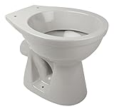 Stand-WC Tiefspüler Abgang Wand Waagerecht Toilette WC Manhattan Grau