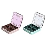 SOIMISS 2 Stück Medikamentenbehälter aus Langlebigem Pp mit 7 Fächern Kompakter Wöchentlicher Pillen Organizer für Reisen und Alltag Tragbare Tablettendose in Grün und Zufällige Farbe