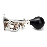 Deruxan Fahrrad Hupe Ballhupe klassisch Klinge Bike Mountainbike Horn Fahrrad Post Horn Vintage verchromt Blechhupe Indoorhupe mit Verstellbarer