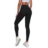Anti Cellulite Leggings Damen Scrunch Leggings Push Up Lange Blickdicht Kompressionshose Sport Booty Yogahose mit Bauchkontrolle Figurformende Hohe Taille Fitnesshose Sporthose