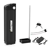 Ebike Akku 36V18,2Ah Elektrofahrrad Batterie mit Ladegerät Silverfish Lithium-Ionen Klapp Pedelec Fahrrad Akku Sattelrohr-Batterie for 200W-1000W Motor, Herausnehmbarer Fahrradakku Ersatz