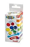 Simba Art & Fun 4 Knetdosen je 25 g – Set mit roter, Blauer, grüner & gelber Knete inkl. Spachtel, weiche Modelliermasse für kreativen Bastelspaß ab 3 Jahren