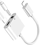 Tayte iPhone Kopfhörer Adapter [MFi Zertifiziert] 2 in 1 auf 3,5 mm Kopfhörer Jack Aux Audio Adapter Konverter Dongle kompatibel für iPhone 14/13/12/11/XS/XR/X/8/7 iPad, Unterstützung für alle iOS