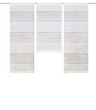 Gabi Kleinfenster-Set, halbtransparenter Stoff, Farbe: Weiß, Größe: 80 x 30 cm