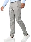 Indicode Herren INWasling Stretchhose aus Baumwolle mit 5 Taschen | Herrenhose Stretch Hose Männer Lt Grey 33/32