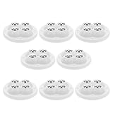 Hoement 8 Stück kleine Rollen selbstklebende mini-lenkrollen side mount caster wheels gleitrollen für möbel selbstklebende lenkrollen White
