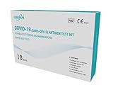 EUROPAPA® 10x Corona Laientest Selbsttest Covid-19 Antigentest auf SARS-CoV-2 Schnelltest zur Eigenanwendung Testkassete Probentupfer Antigenextrakt einzelverpackt