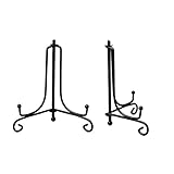 Jieddey Metall Tellerständer,2 PCS Schwarzer Eisen Tellerständer Tellerhalter Ständer für Bilder Bilderrahmen Dekorative Platte Tabletop Artworks Dekoration 5 Zoll