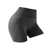 KIXZSAZ Modische, Hochgeschnittene Yoga Shorts, Kompressions Lauf und Radlerhosen für Damen, Sport in schönen Farben, Kompressions Workout, Laufen, Radfahren, Fitness