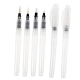 jojofuny 6 Stück Teiliges Wasserfarbenstifte mit Wassertank Vielseitige Pinsel für Aquarellmalerei Präzise der und Wasser für Kreative Projekte und Handlettering