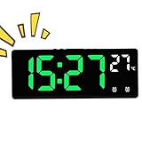 Holdes Wecker | Sprachgesteuerter Wecker Für Kinder Mit Temperaturanzeige | Schlafhilfe Temperaturanzeige Nachtisch Zubehör Für Schlafzimmer Kinder Erwachsene Tiefschläfer