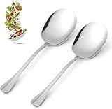 2 Stück Servierlöffel, 25 cm Servierlöffel Groß, Vorlegelöffel,Servierlöffel Edelstahl mit Langen Griffen, Salatlöffel Großer Löffel EsslöFfel für Bankett Buffet Restaurant, Vorlegebesteck