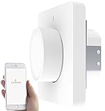 Luminea Home Control Dimmer Schalter: WLAN-Unterputz-Lichtschalter & Dimmer mit Dreh- & Drück-Funktion, App (Dimmer Alexa, LED Dimmer Unterputz, Deckenleuchte)