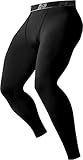 HOPLYNN Kompressionshose Herren Laufhose Lang für Joggen, Laufen, Training, Fitness, Radfahren Sport Leggings Atmungsaktiv Tights Herren Schwarz 1er Pack M