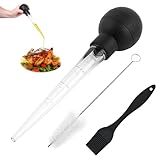MUNSKT Truthahn-Bratenspritze groß, Bratenspritze zum Kochen, große Pipette mit Bürste, zum Kochen von Truthahn, Truthahn, Truthahnspritze zum Ölen und Marinieren von Truthahn, Rind, Schweinefleisch,