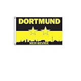 Stormflag Dortmund Mein Revier flagge 3x5ft Flagge Dortmund Mein Revier Sterne 90cmx150cm Polyester 90g/m2 mit Ösen mit Doppelnadel genäht.