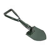 CLISPEED Outdoor Klappspaten aus Rostfreiem Multifunktionale Faltbare Schneeschaufel für Garten Camping und Schnee Leicht Ergonomisch mit Stabilem Dreieck Griff Praktischem Tragebeutel