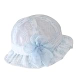 Milisten Kleinkind Mütze sommermütze Fischerhut Hut tragbar Hut für - Monate sommermützen für Babymütze Fischerhut Sonnenschutzhut Spitze Sky-Blue