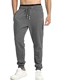 Suwangi Herren Jogginghose Sporthose Jogger Fitnessstudio Laufen Trainingshose Konisch Zulaufend mit Reißverschlusstaschen