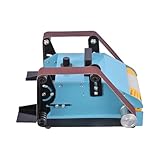HPMCVE 950-W-Mini-Elektro-Bandschleifer, multifunktionale Polier-Bandschleifmaschine, Doppelkopf-Design, Tisch-Bandschleifer mit Griff, einstellbare Geschwindigkeit, für Metall, Holz und Kunststoff