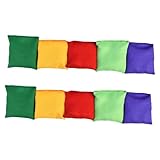 UPKOCH 10Stücke Sitzsäcke für Drinnen und Draußen für Wurfspiele Teamwork und Hand Augen Koordination und Partys
