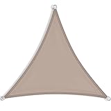 Dreieckiges Sonnensegel, 2 x 2 x 2 m, 420D UV-Block, 98 % wasserabweisend, Baldachin, Markise für Außenbereich, Terrasse, Garten, Hinterhof, Party, inklusive Befestigungsset und kostenlosem Seil